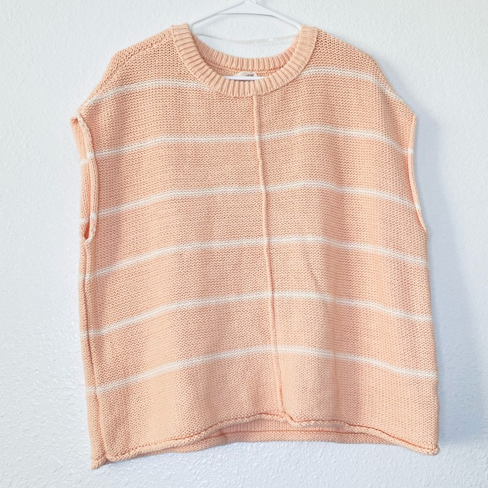 🍓 Universal Thread Boho Striped Woven Knit Boxy Fit Sleeveless Sweater Medium